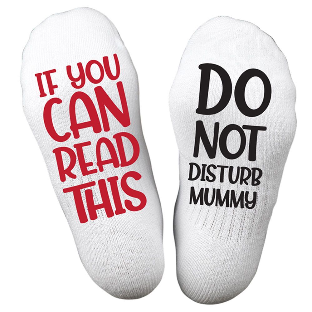 Twinkle Hands - Don't Disturb Mummy Socks - White