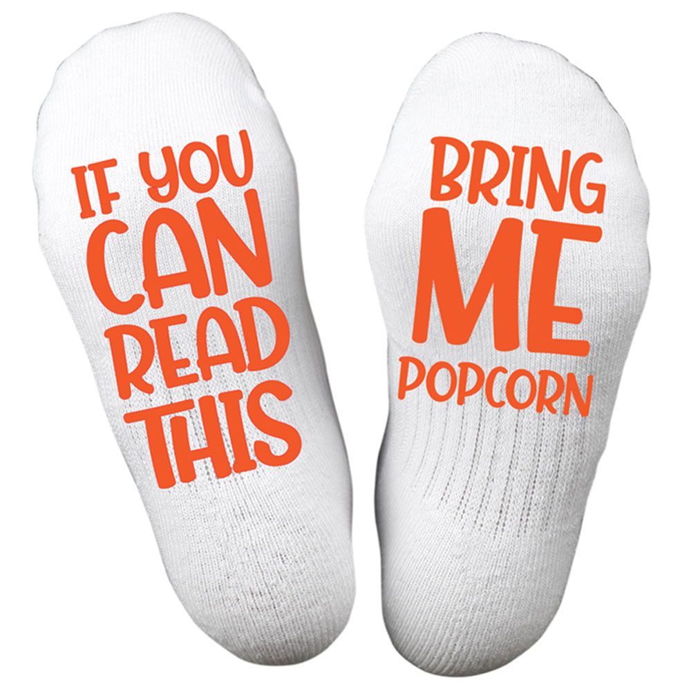 Twinkle Hands - Bring Me Popcorn Socks - White