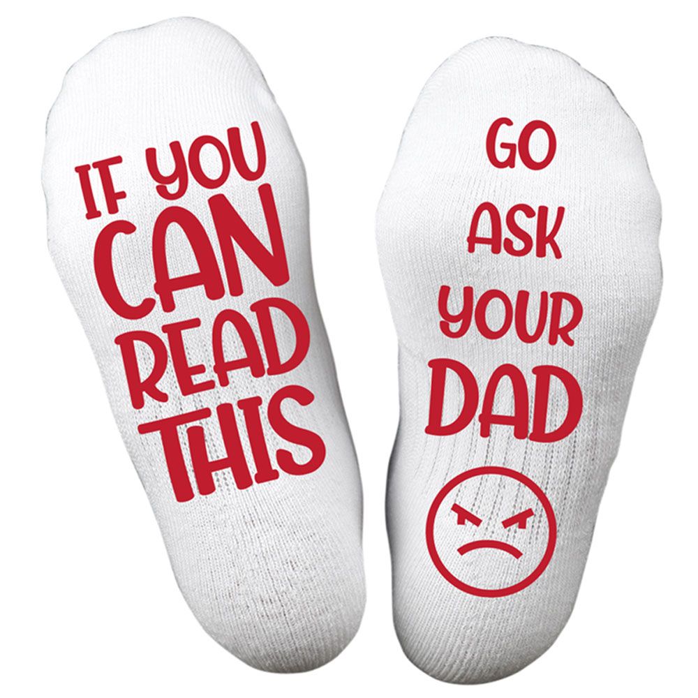 Twinkle Hands - Go Ask Your Dad Socks - White