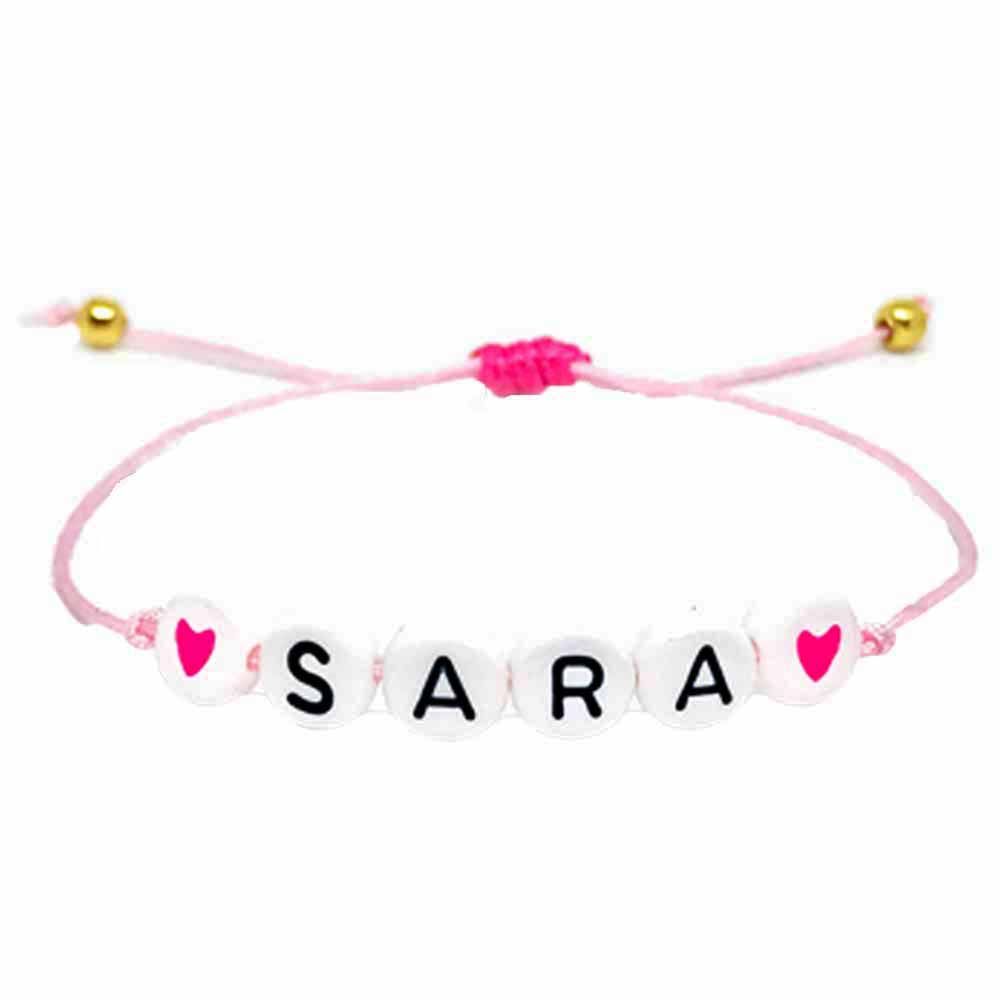 Twinkle Hands - All Pink Personalized Name Bracelet