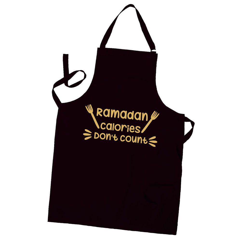 Twinkle Hands - Ramadan Calories Don't Count Apron - Black