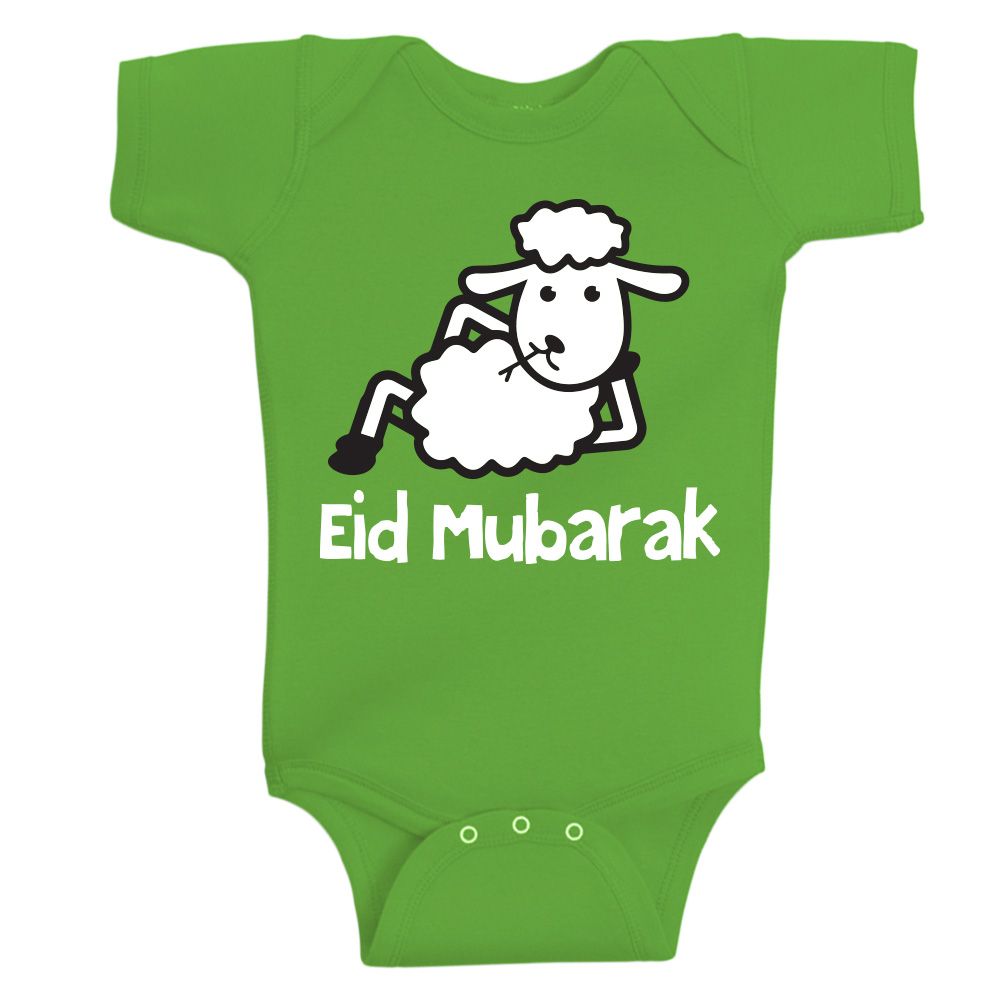 Twinkle Hands - Eid Mubarak Baby Onesie - Green