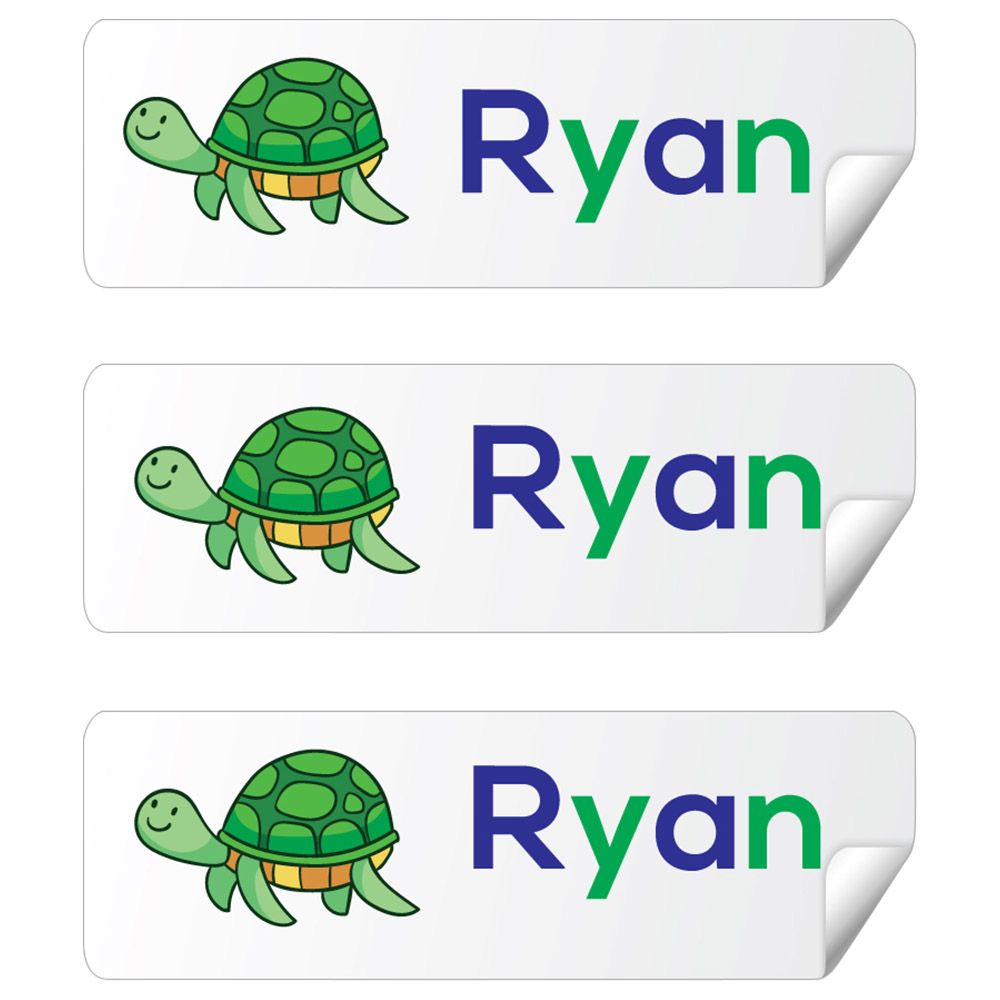 Twinkle Hands - Personalized Waterproof Labels - Turtle