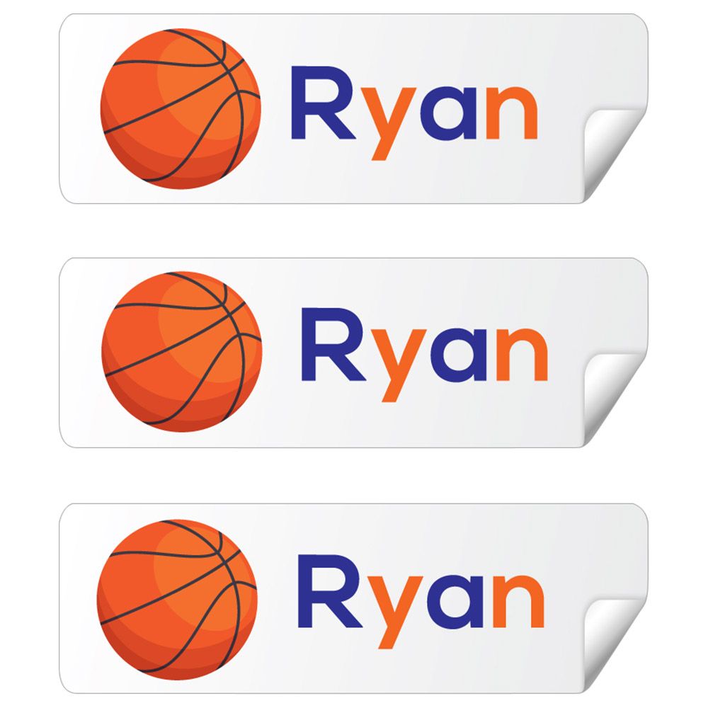 Twinkle Hands - Personalized Waterproof Labels - Basketball