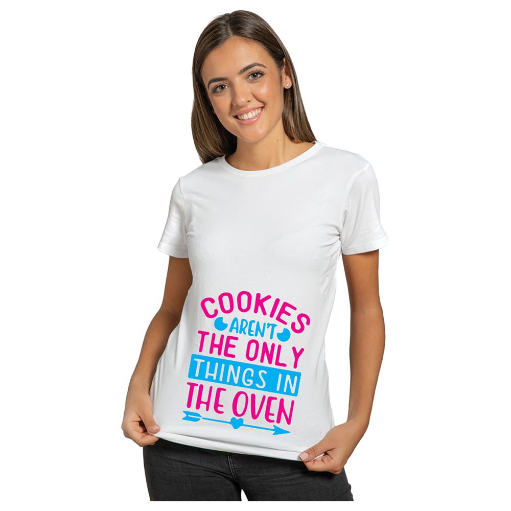 Twinkle Hands - Pregnancy T-Shirt - In The Oven - White