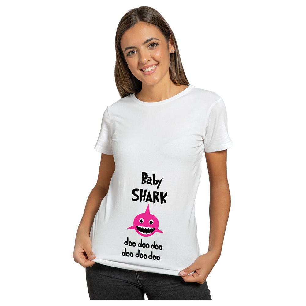 Twinkle Hands - T-Shirt - Baby Shark Girl - White