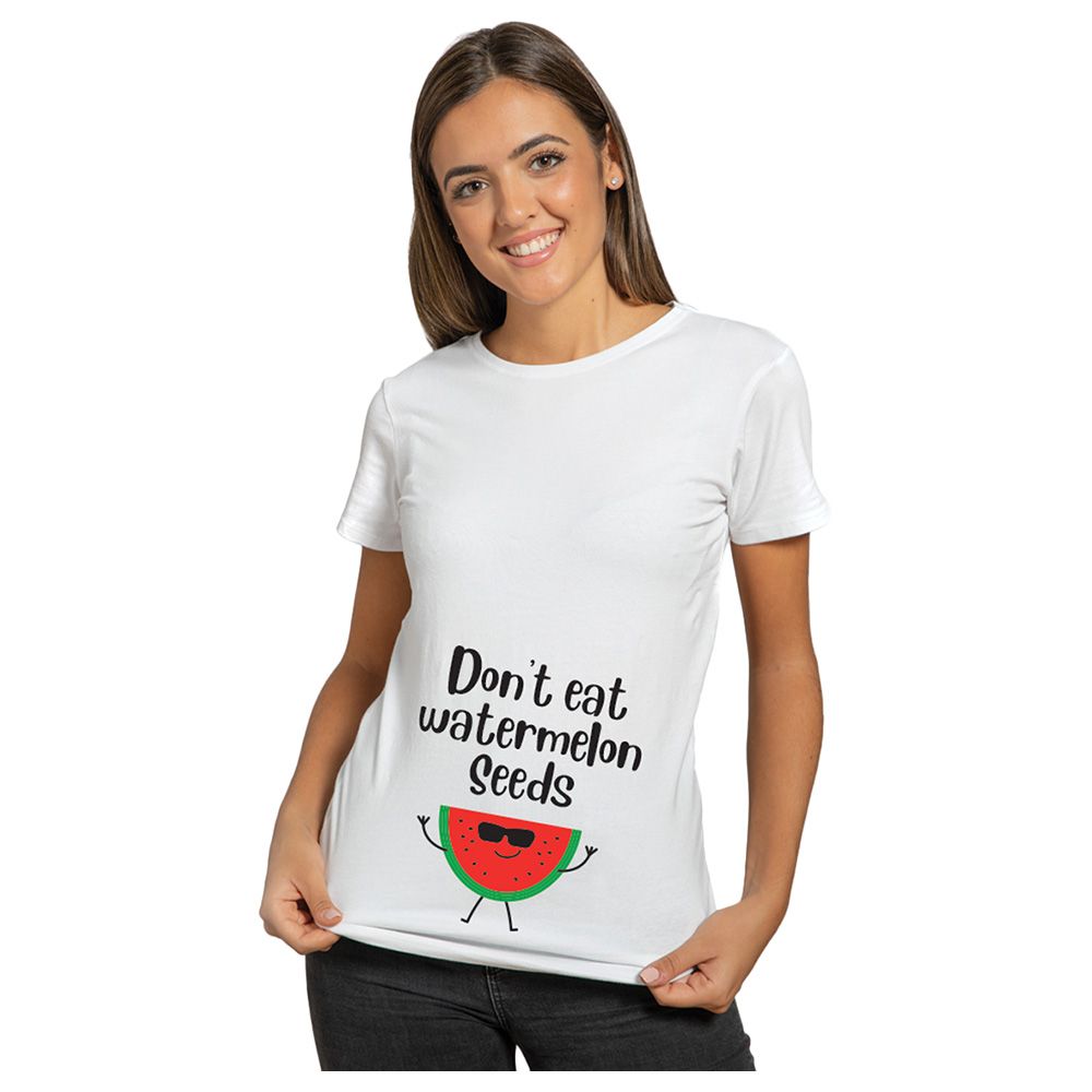 Twinkle Hands - T-Shirt Don't Eat Watermelon Seeds White