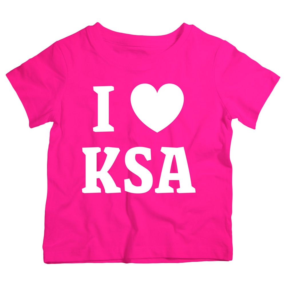 Twinkle Hands - I Love KSA T-Shirt - Pink