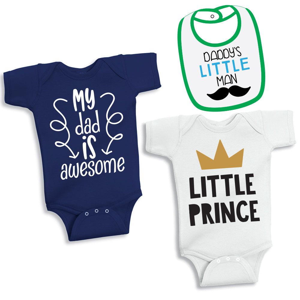 Twinkle Hands - Bodysuits & Bib Set - Navy/White