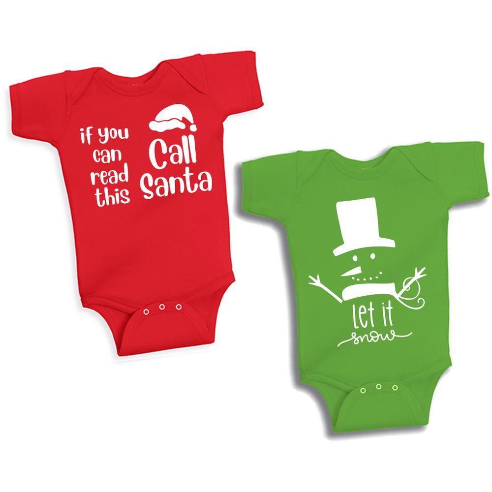 Twinkle Hands - Christmas & New Year Onesie Set-Red & Green