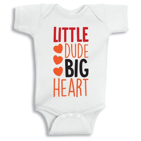 Twinkle Hands - Little Dude Big Heart Baby Onesie