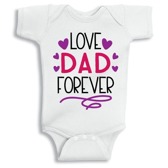 Twinkle Hands - Love Dad Forever Baby Onesie