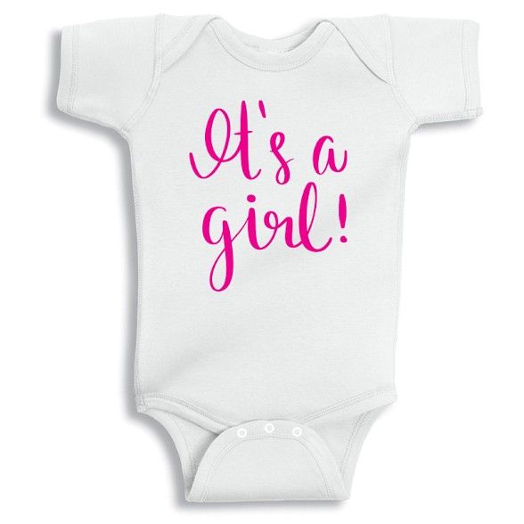 Twinkle Hands - It's a Girl Baby Onesie