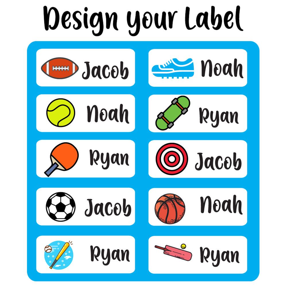 Twinkle Hands - Personalized Waterproof Labels - Sport