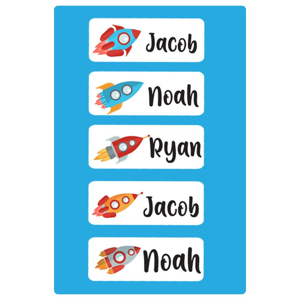 Twinkle Hands - Personalized Mini School Labels - Rockets