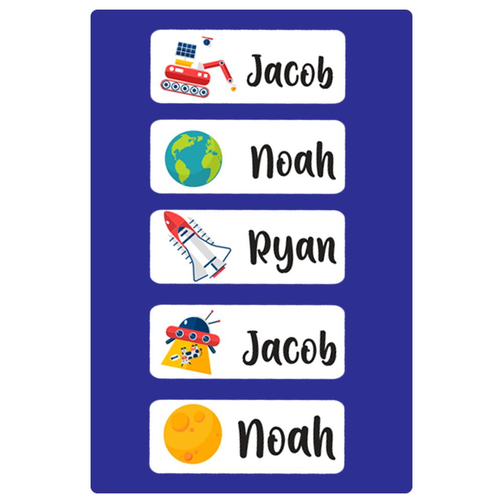 Twinkle Hands - Personalized Mini School Labels - Space