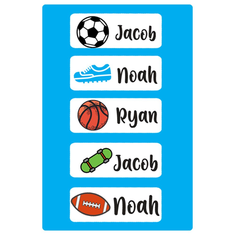 Twinkle Hands - Personalized Mini School Labels - Sport