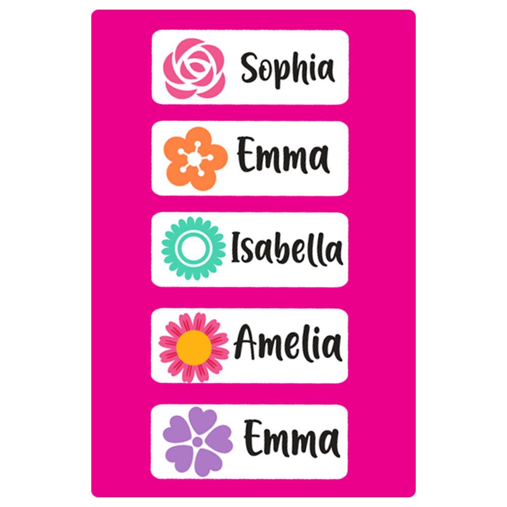 Twinkle Hands - Personalized Mini School Labels - Flowers