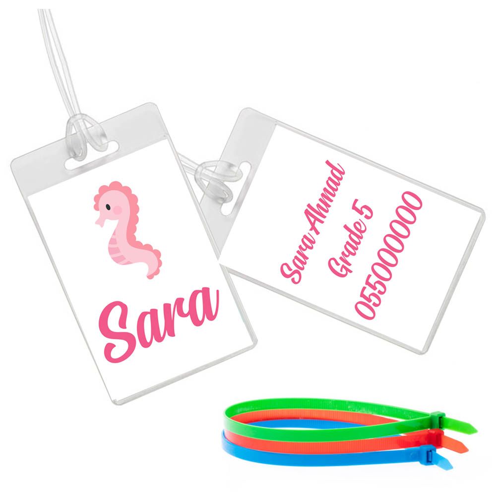 Twinkle Hands - Sea Horse Luggage Tag