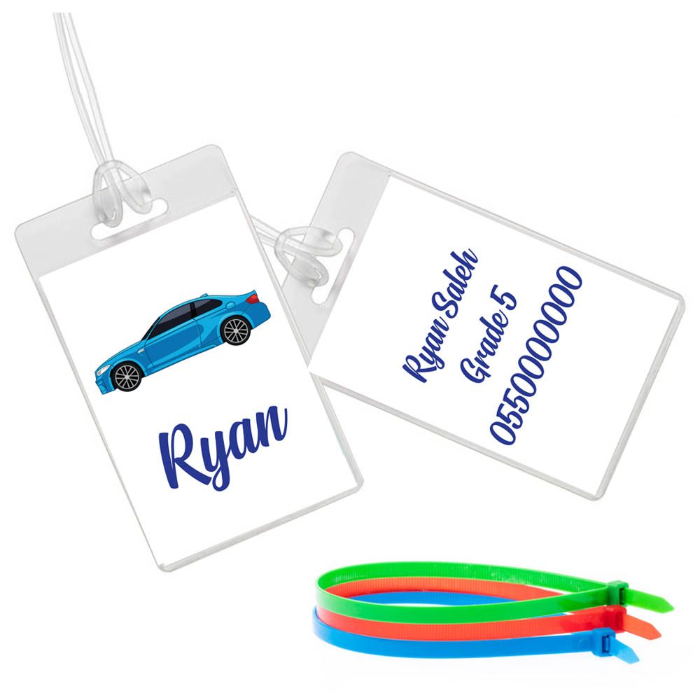 Twinkle Hands - Stylesh Fast Car Luggage Tag - Blue