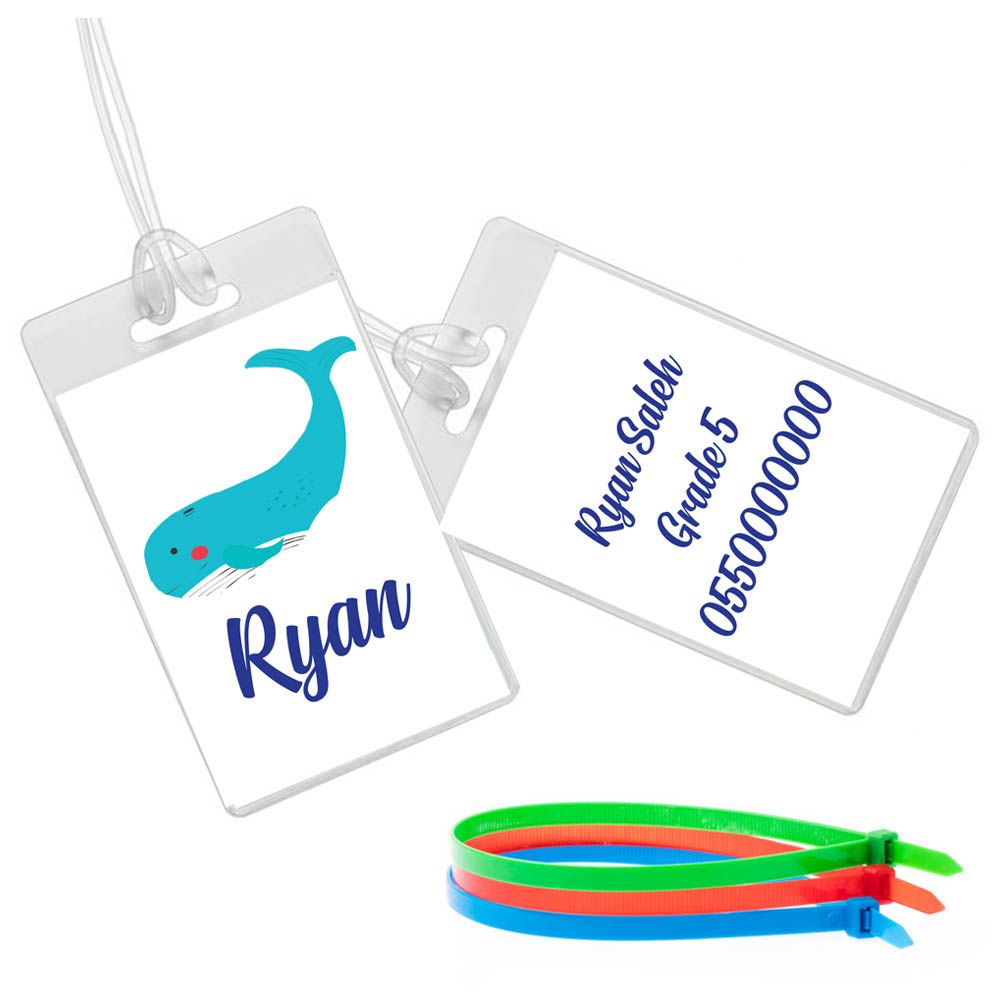 Twinkle Hands - Whale Luggage Tag