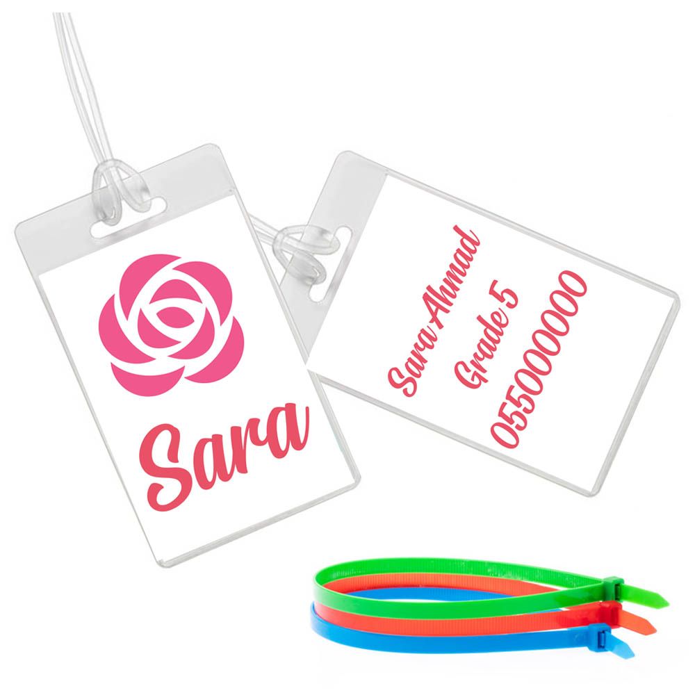 Twinkle Hands - Pink Rose Luggage Tag