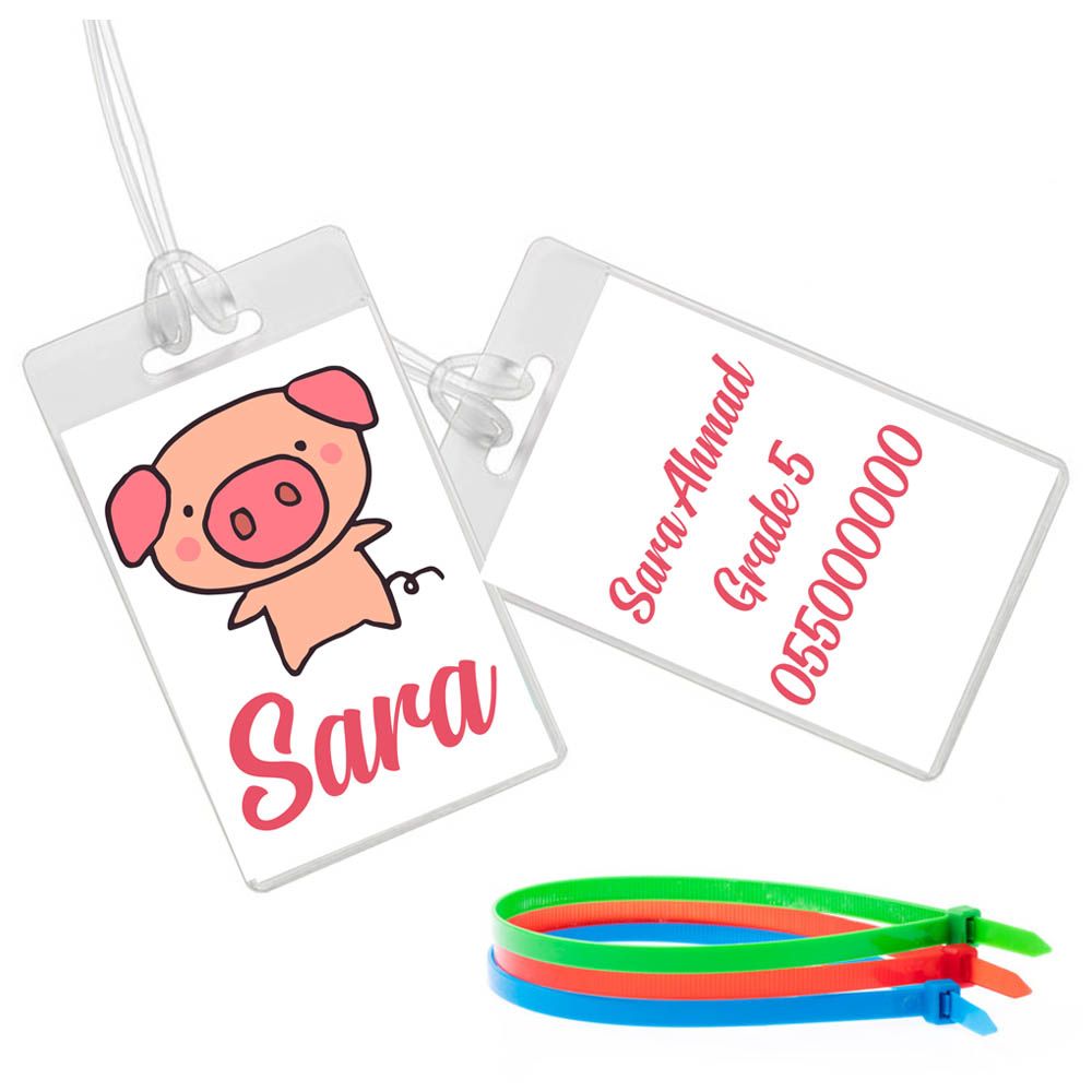 Twinkle Hands - Little Pig Luggage Tag