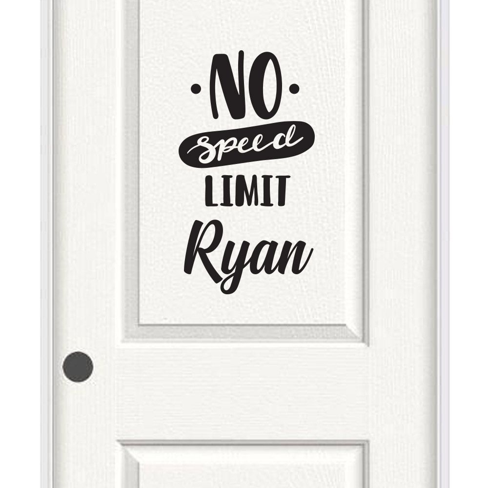 No Speed Limit - Personalized Wall Decal