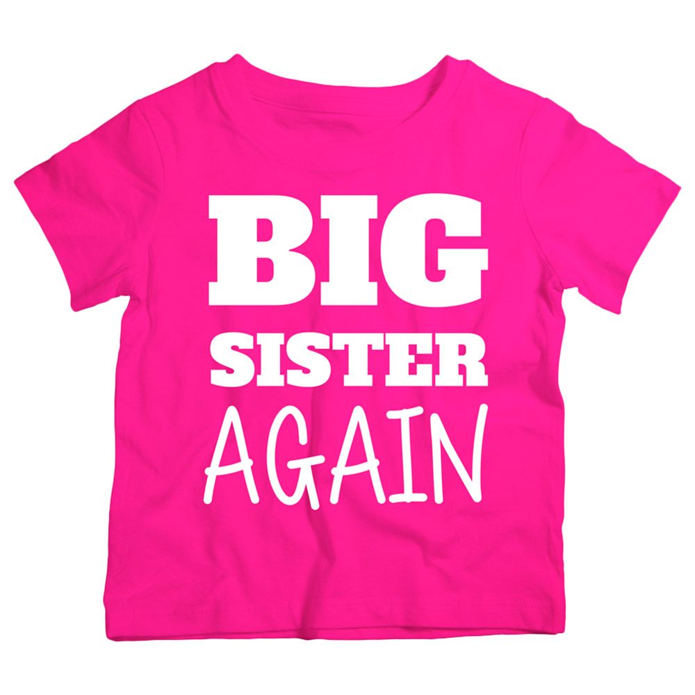 Twinkle Hands - Big Sister Again T-Shirt - Pink