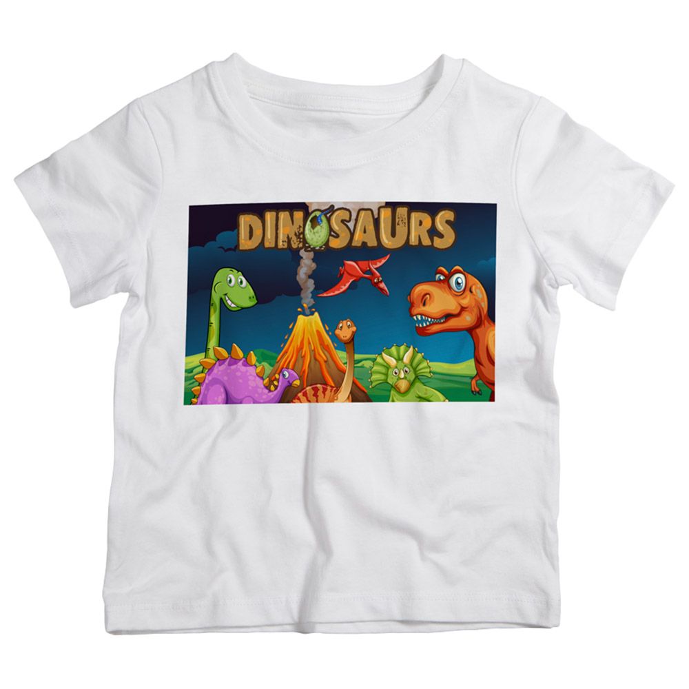 Twinkle Hands - Dinosaurs T-Shirt - White