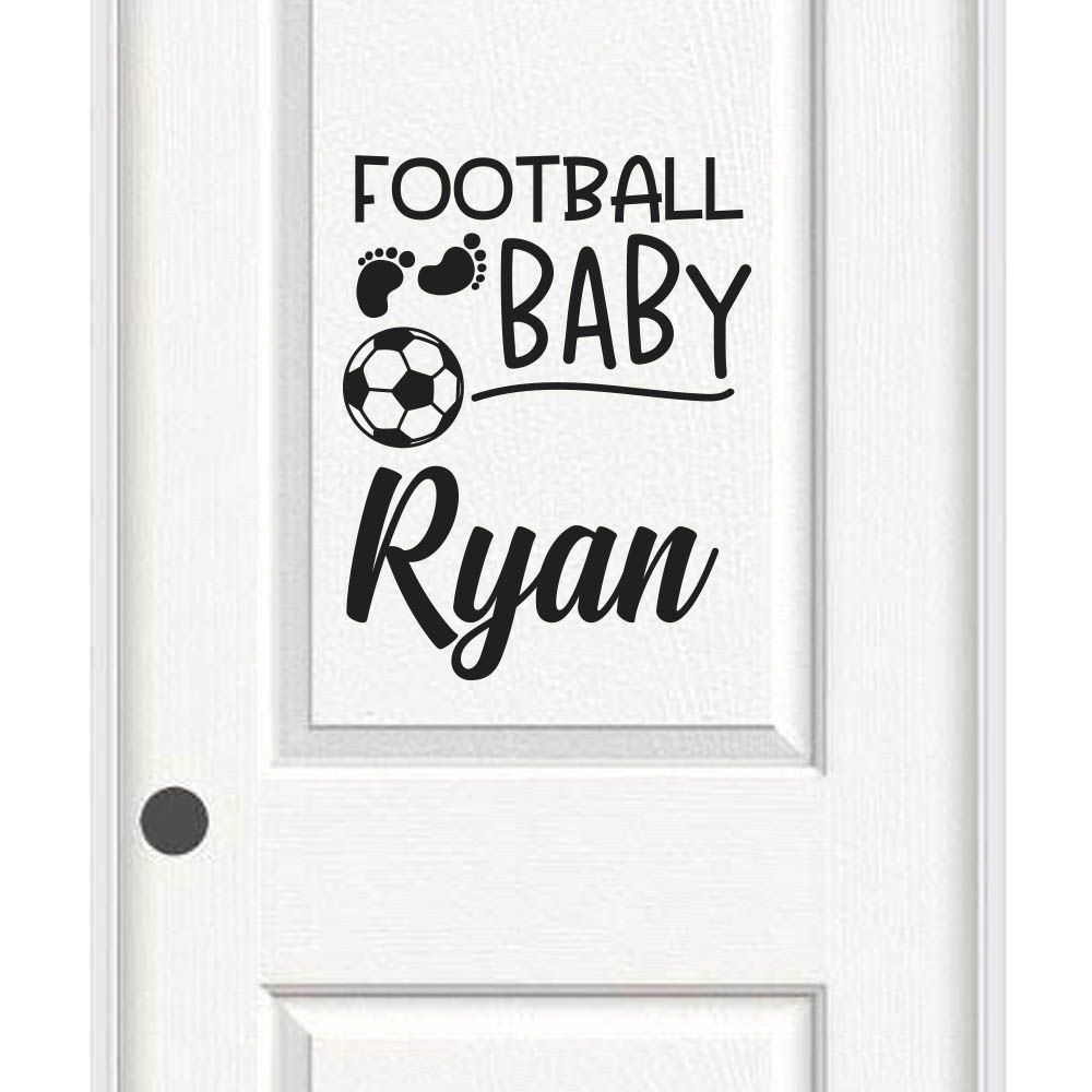 Football Baby Steps - Personalized Wall Decal