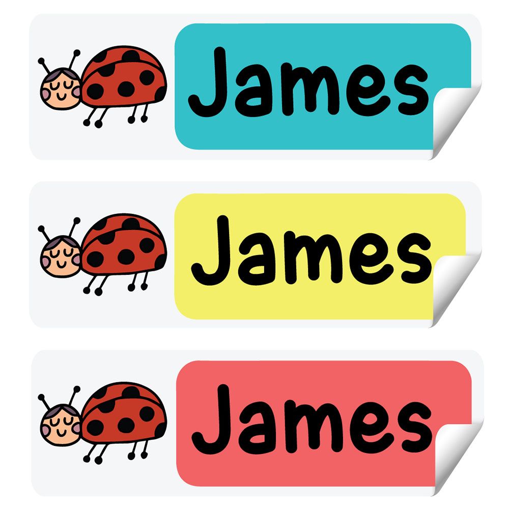 Twinkle Hands - Personalized Waterproof Labels - Cute Ladybug