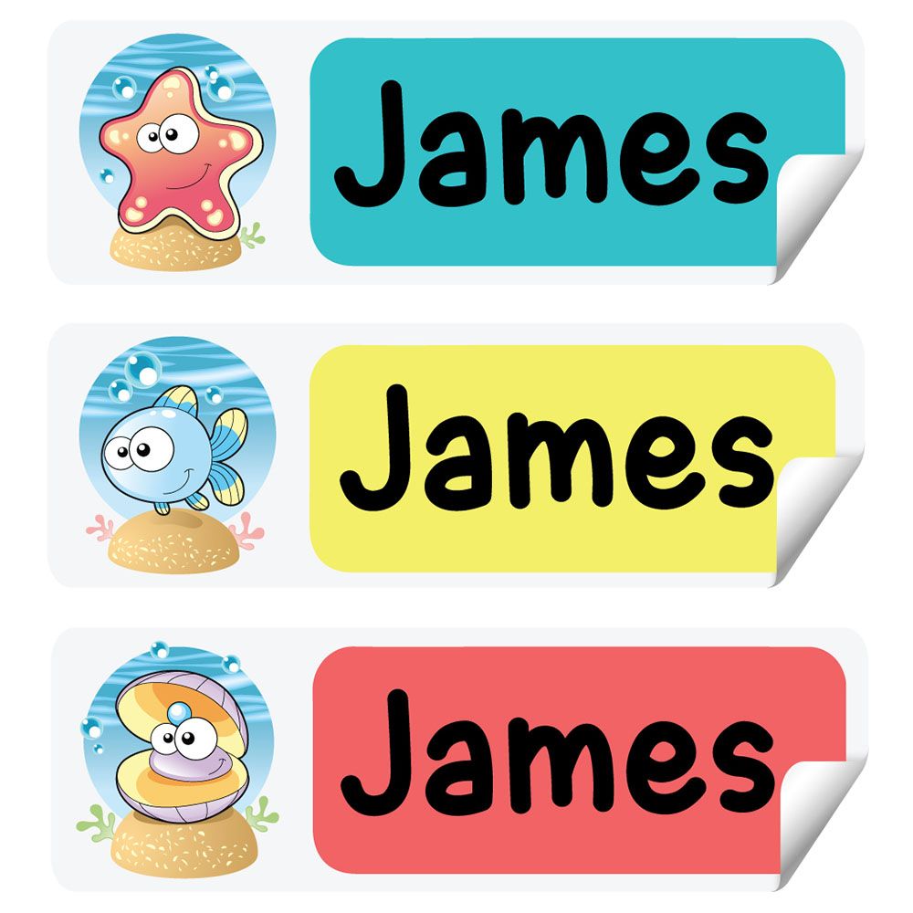 Twinkle Hands - Personalized Waterproof Labels - Magical Ocean