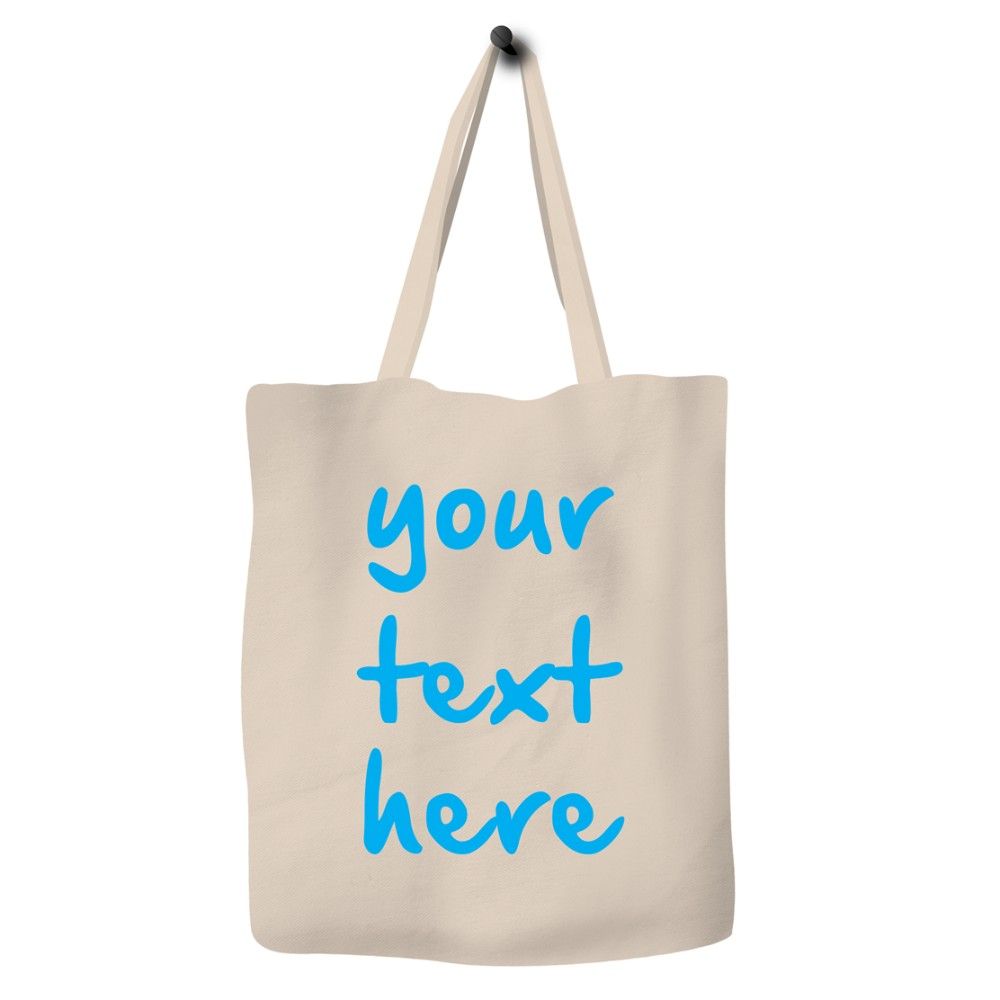 Save The Ocean - Eco Bag Canvas Tote Bag - Blue Font