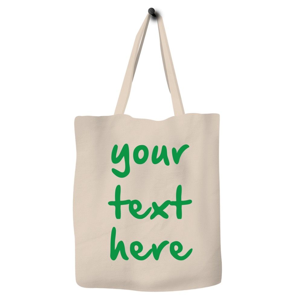 Save The Ocean - Eco Bag Canvas Tote Bag - Green Font