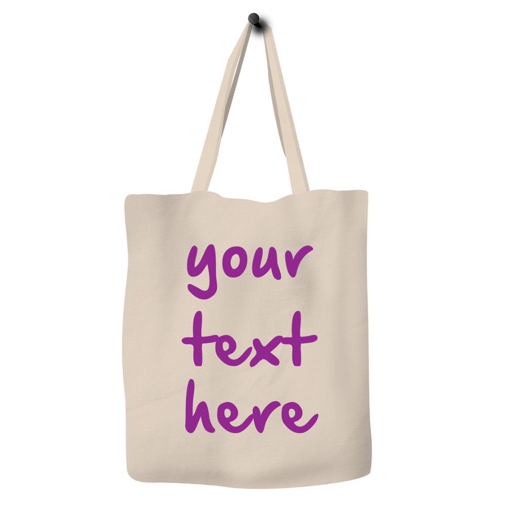 Save The Ocean - Eco Bag Canvas Tote Bag - Purple Font