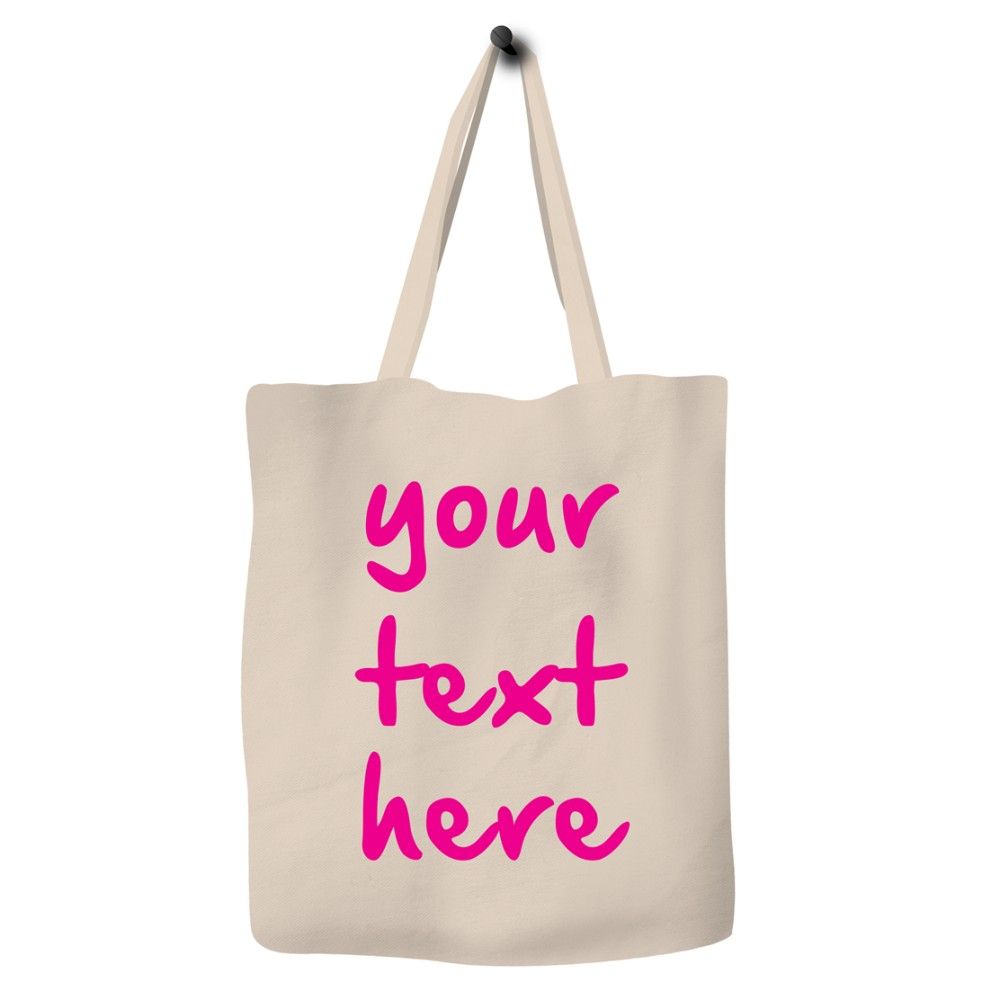 Save The Ocean - Eco Bag Canvas Tote Bag - Pink Font