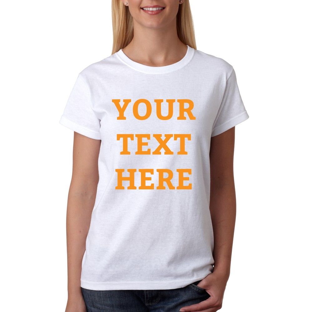 Twinkle Hands - Personalised Woman White T-Shirt - Orange