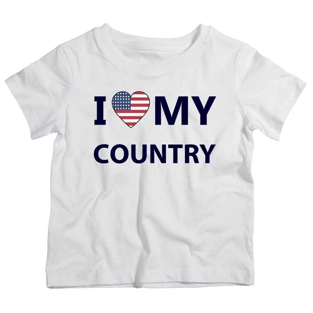 Twinkle Hands - I Love My Country Usa T-Shirt - White