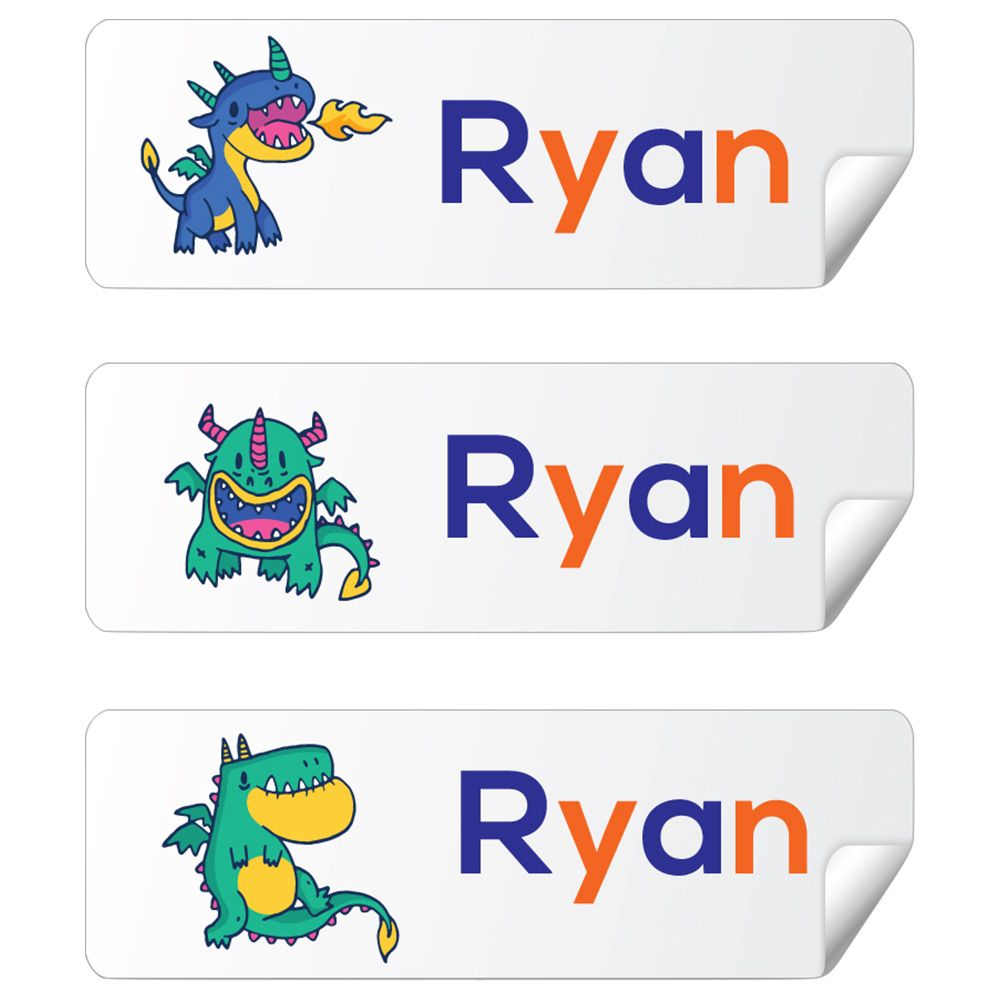 Twinkle Hands - Personalized Waterproof Labels - Dragons