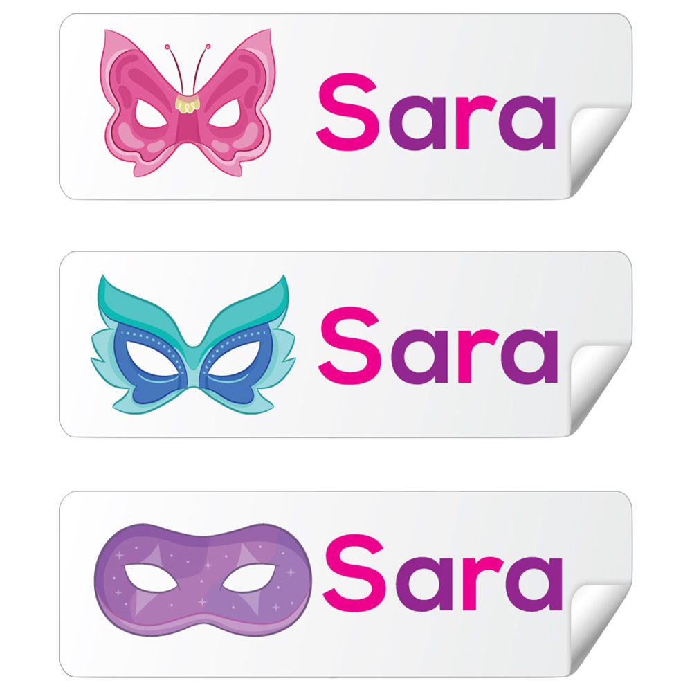 Twinkle Hands Personalized Waterproof Label - Butterfly Mask