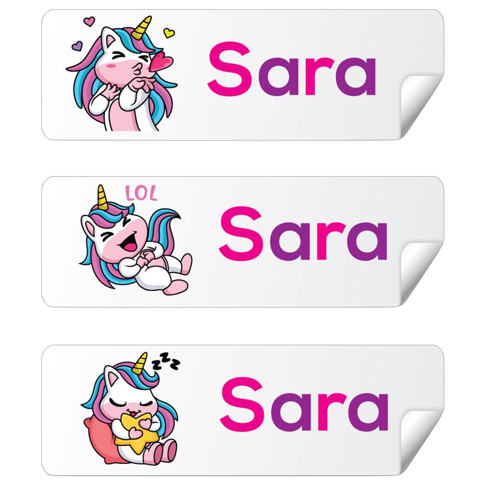 Twinkle Hands Personalized Waterproof Labels-Coolest Unicorn