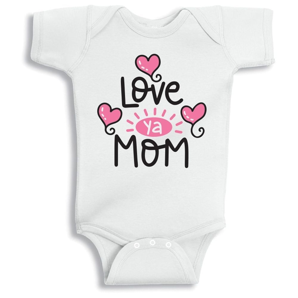 Twinkle Hands - Love Ya Mom Onesie - White