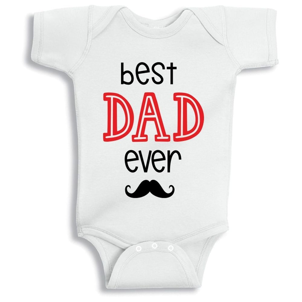 Twinkle Hands - Best Dad Ever Onesie - White