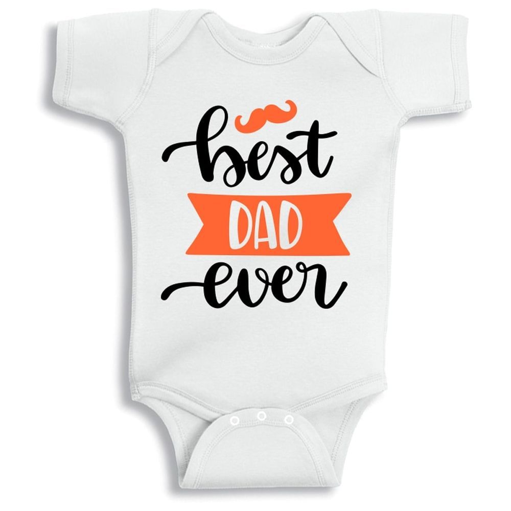 Twinkle Hands - Best Dad Ever Bodysuit - White