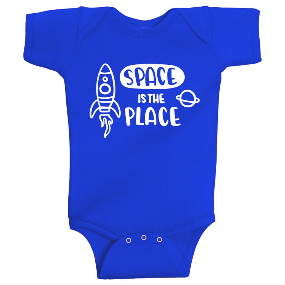 Twinkle Hands - Space Is The Place Baby Onesie - Blue