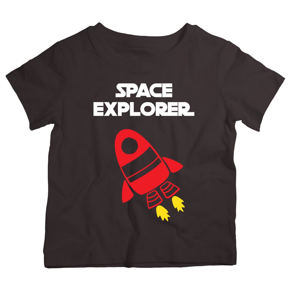 Twinkle Hands - Space Explorer Cotton T-Shirt - Black