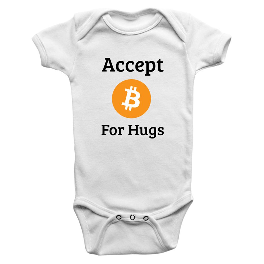 Limited Edition - Accept Bitcoin For Hugs Onesie Bodysuit