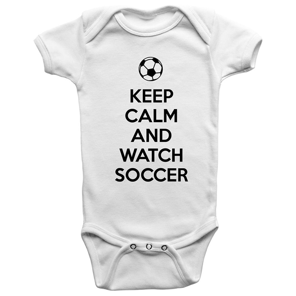 Limited Edition - Keep Calm And Watch Soccer Onesie Bodysuit