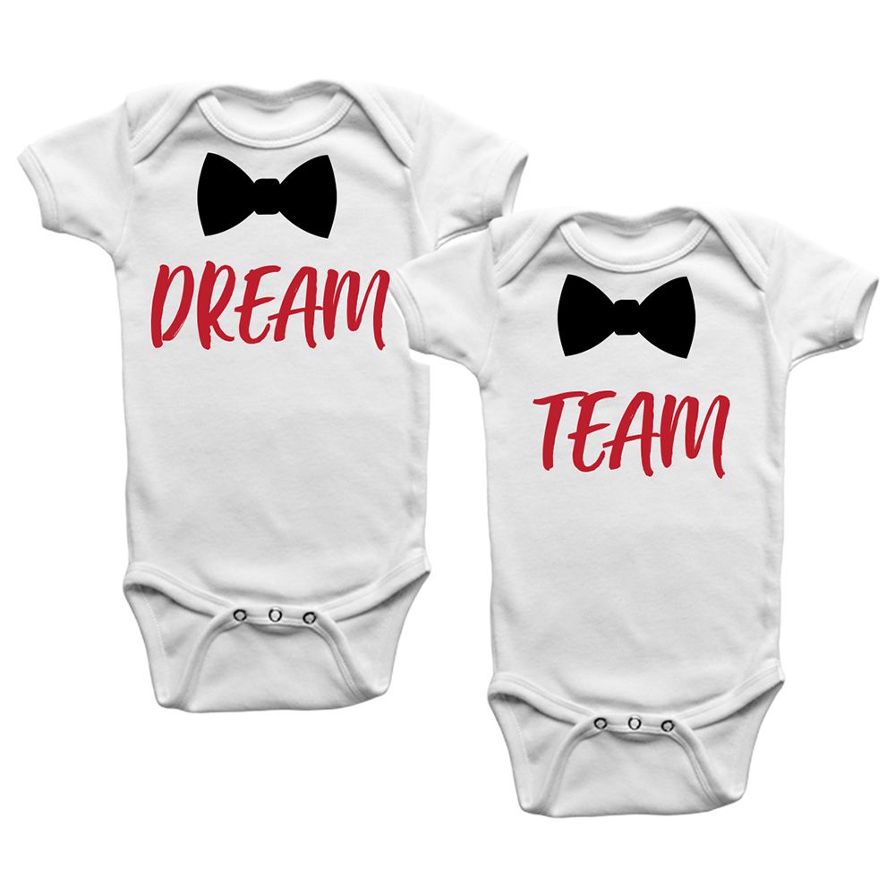 Limited Edition - Dream Team 2pcs Twins Onesies Bodysuit